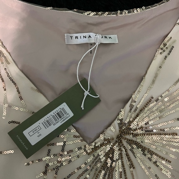 Trina Turk Glitterti Gold Dress - Picture 6 of 8